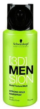 Schwarzkopf 3D Men Спрей для волос сильной фиксации