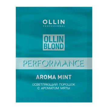 Ollin Performance Blond Обесцвечивающий мятный порошок для волос Aroma Mint