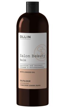 Ollin Salon Beauty Бальзам для волос с маслом семян льна