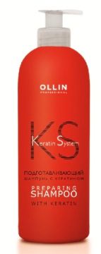 Ollin Keratine System Подготавливающий шампунь с кератином