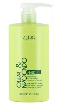 Kapous Studio Маска увлажняющая для волос с маслами авокадо и оливы Olive and Avocado