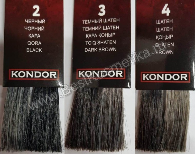 Фото 1 палитры мужской краски для волос и бороды Kondor Fast Shade