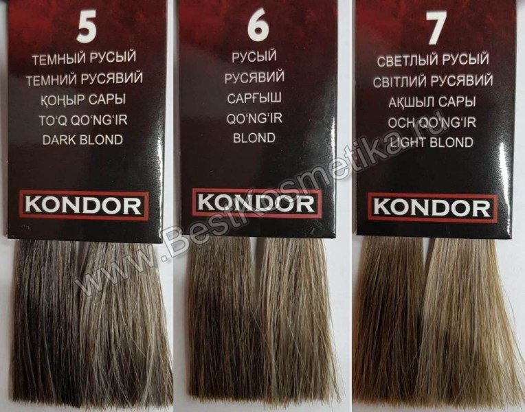 Фото 2 палитры мужской краски для волос и бороды Kondor Fast Shad
