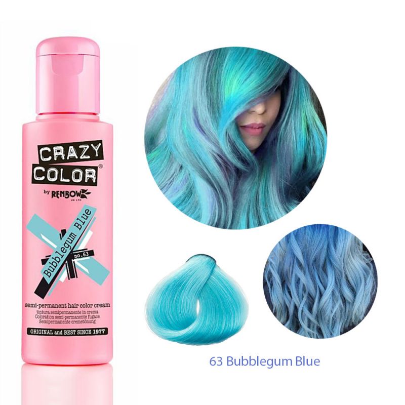 Голубая краска для волос крейзи колор