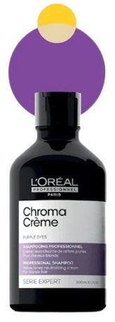 Loreal Chroma Creme Шампунь фиолетовый против желтизны светлых волос.