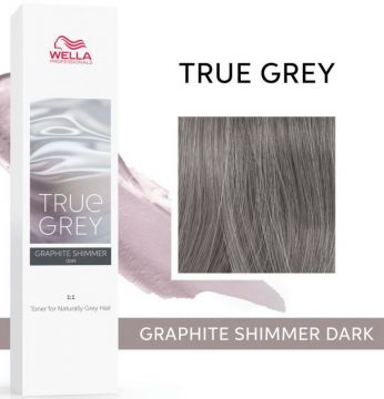 Wella Тонер для натуральных седых волос Нейтральный серый тёмный True Grey Graphite Shimmer Dark