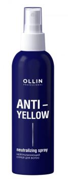 OLLIN ANTI-YELLOW Нейтрализующий спрей для волос
