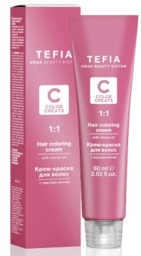 Tefia Краска для волос с маслом монои Color Creats