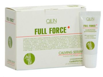 Ollin Full Force Успокаивающая сыворотка для чувствительной кожи головы с экстрактом бамбука 10штх15