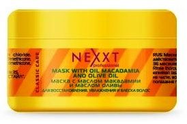 Nexxt Маска укрепляющая для волос с маслом Макадамии и Оливы