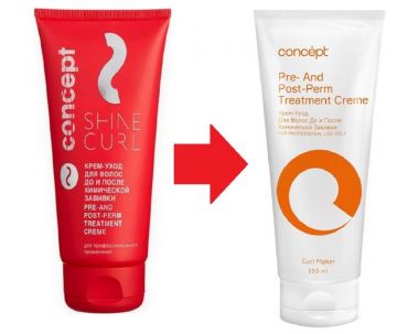 Concept Крем-уход для волос до и после химической завивки Shine Curl