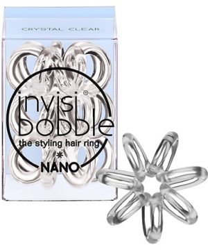 Прозрачная мини резинка-браслет для волос invisibobble NANO Crystal Clear