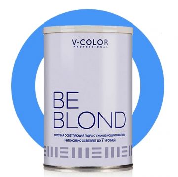 V-COLOR Пудра осветляющая голубая BE BLOND